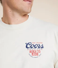 Screen Stars Coors Born To Ride T-Shirt Cream Sale