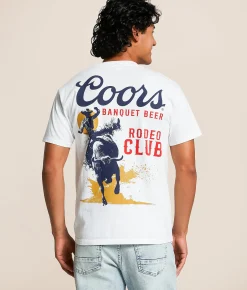 Screen Stars Coors Bucking Rodeo T-Shirt White Hot