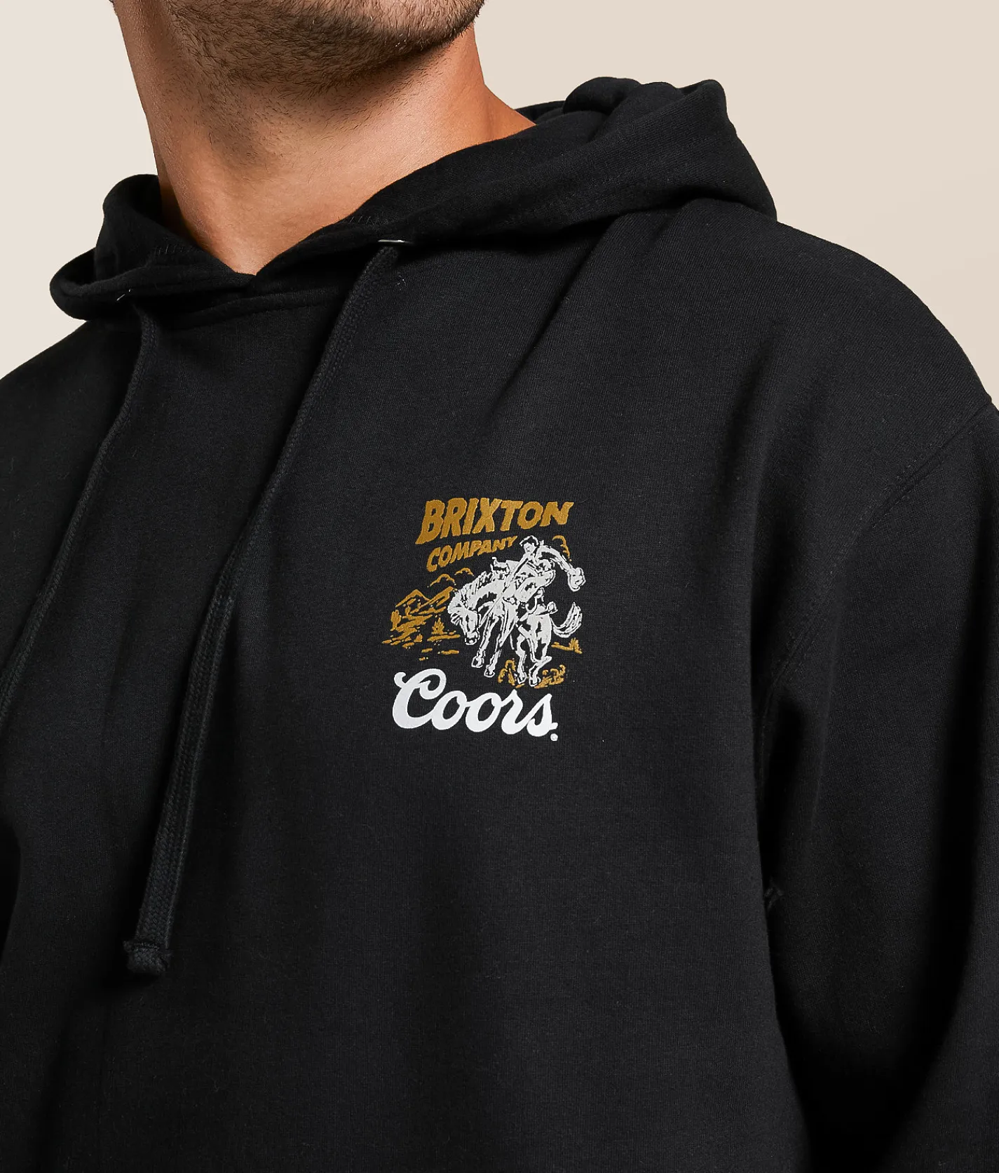 Tops | Brixton Coors Canyon Hooded Sweatshirt Black