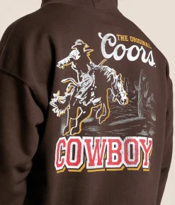 Tops | tee luv Coors Cowboy Hooded Sweatshirt Dark Chocolate