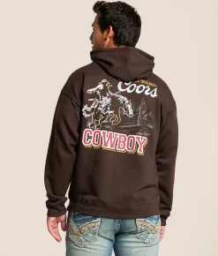 Tops | tee luv Coors Cowboy Hooded Sweatshirt Dark Chocolate