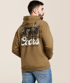 tee luv Coors Cowboy Hooded Sweatshirt Timberwolf Discount