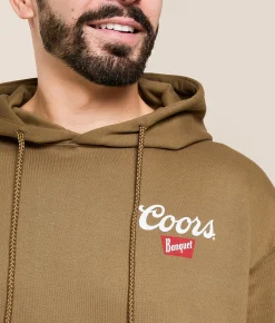 tee luv Coors Cowboy Hooded Sweatshirt Timberwolf Discount