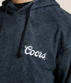 Changes Coors Cowboy Hooded Sweatshirt Black Mineral Wash Discount