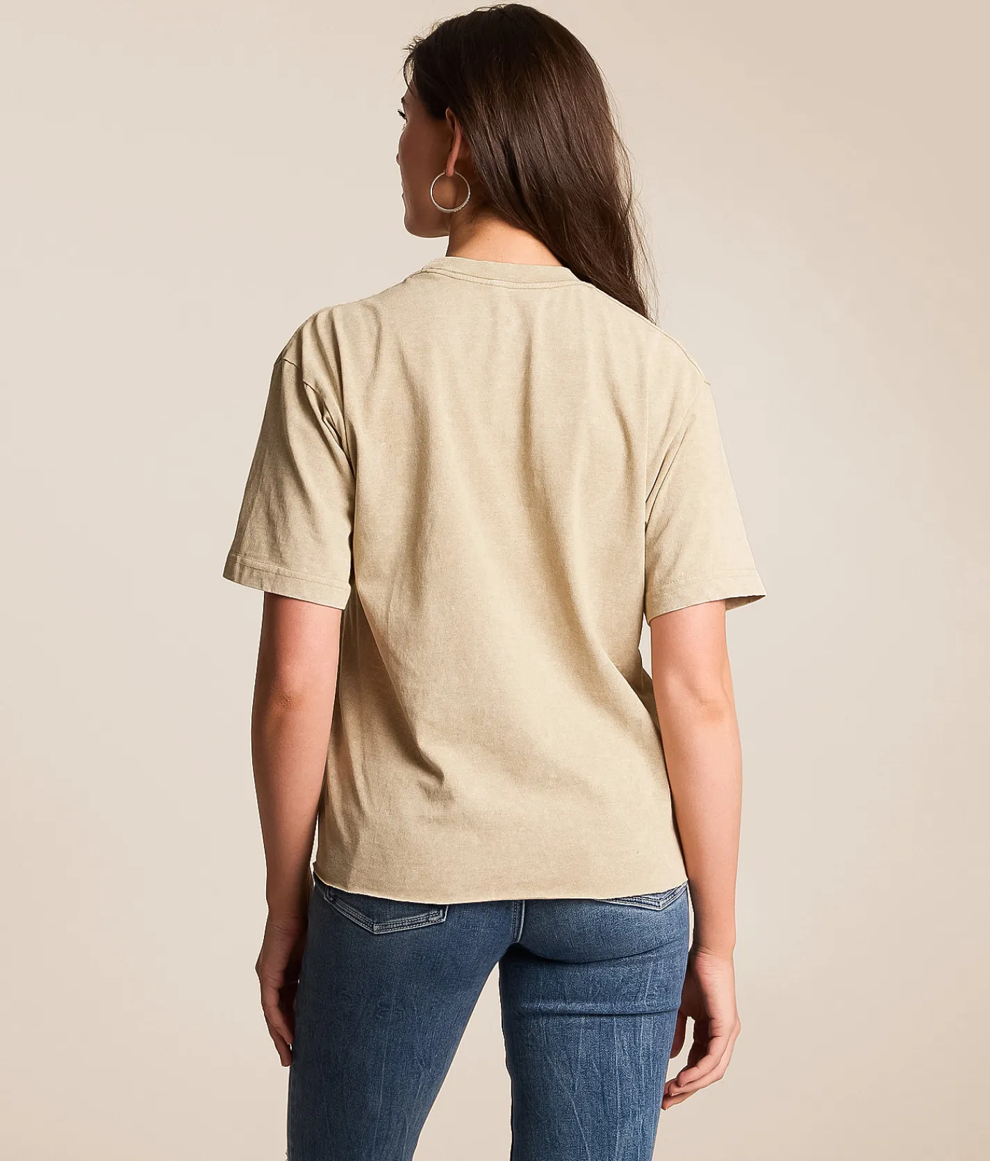 Tops | Changes Coors Cowboy Oversized T-Shirt Cream