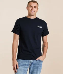 Tops|Graphic T-Shirts | Changes Coors Cowboy Silhouette T-Shirt Black