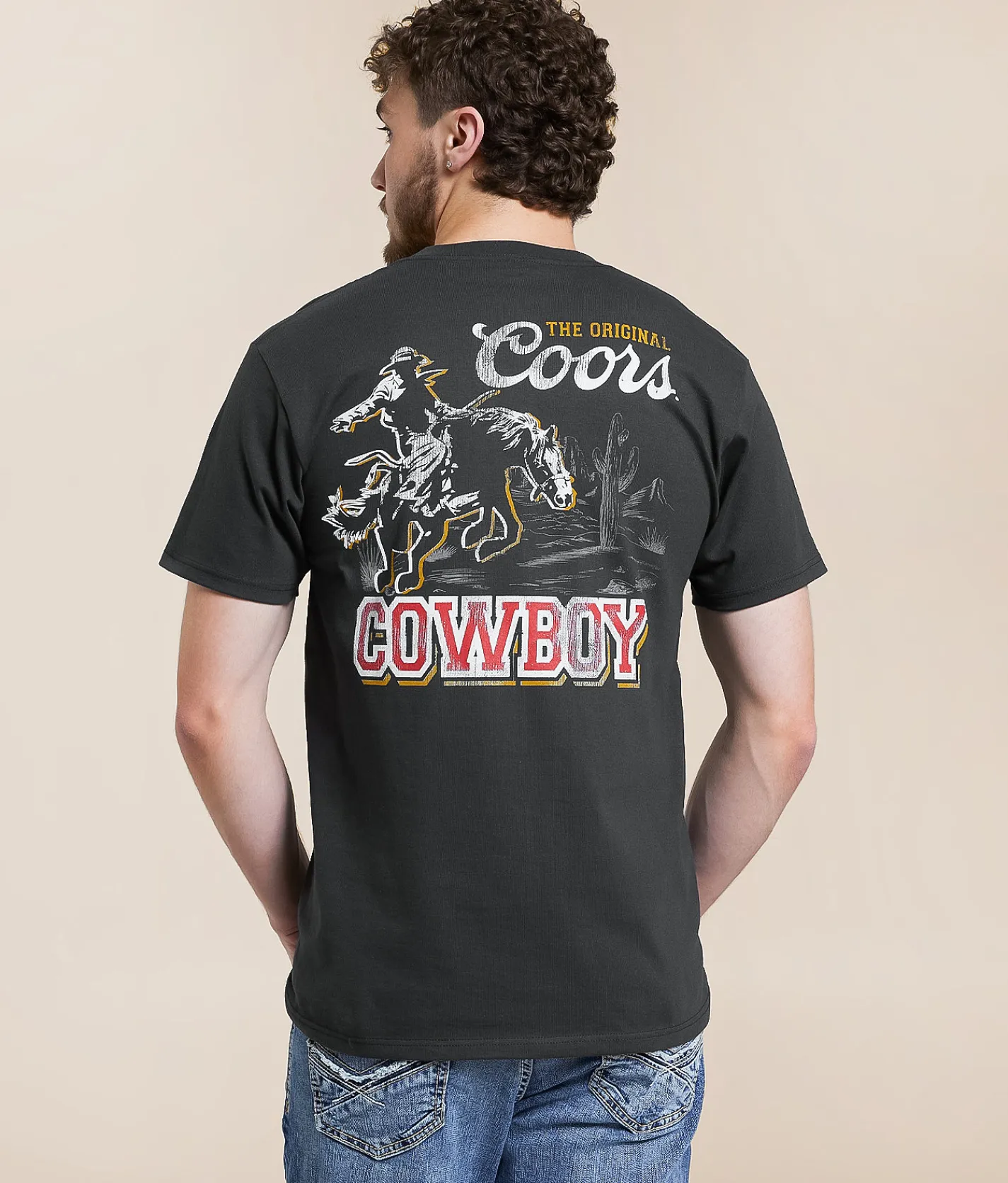 Graphic T-Shirts | tee luv Coors Cowboy T-Shirt Vintage Black