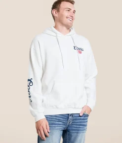 tee luv Coors Diamond Hooded Sweatshirt Antique White Clearance