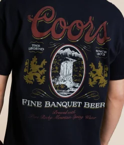 Junkfood Coors Fine Banquet Beer T-Shirt Black New