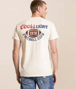 American Needle Coors Football T-Shirt Cream New