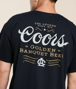 Tops|Graphic T-Shirts | Junkfood Coors Golden Banquet T-Shirt Black