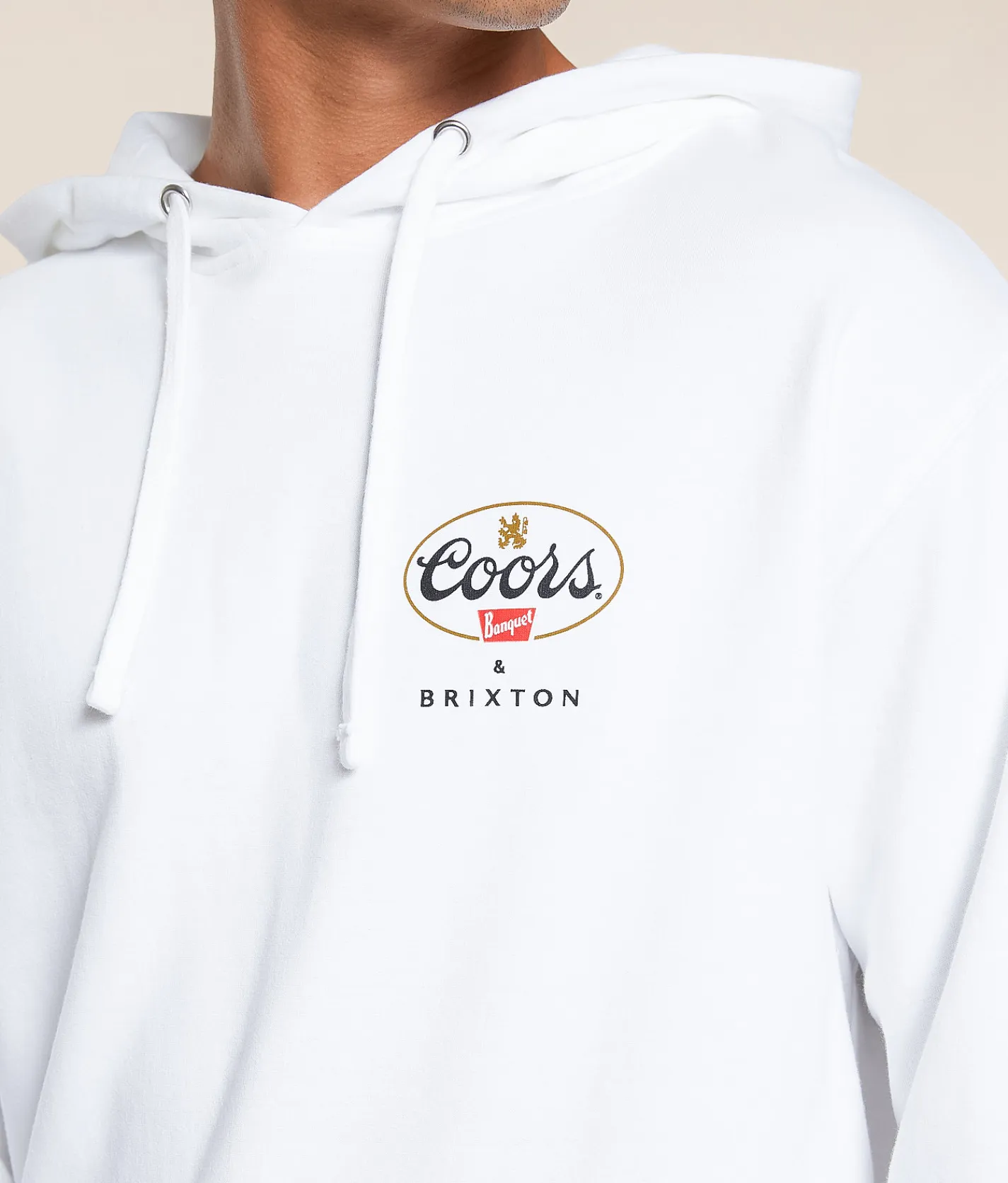 Brixton Coors Griffen Hooded Sweatshirt White Best