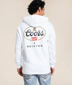 Brixton Coors Griffen Hooded Sweatshirt White Best