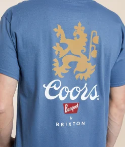 Graphic T-Shirts | Brixton Coors Griffen T-Shirt Indigo Blue