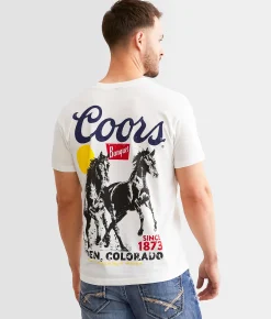 Graphic T-Shirts | Screen Stars Coors Horses T-Shirt Vintage White