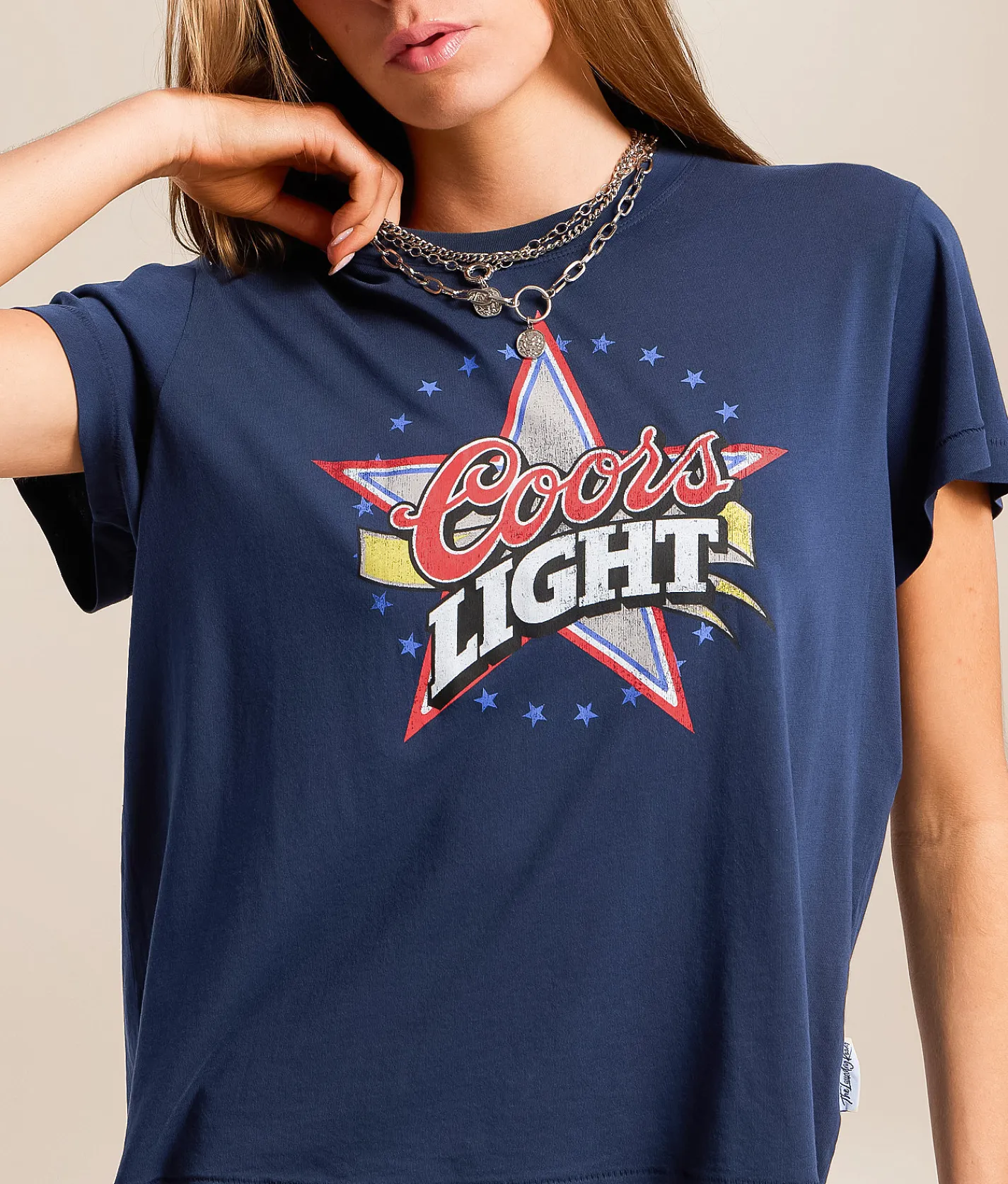 Tops | The Laundry Room Coors Light Baby T-Shirt Navy Snow