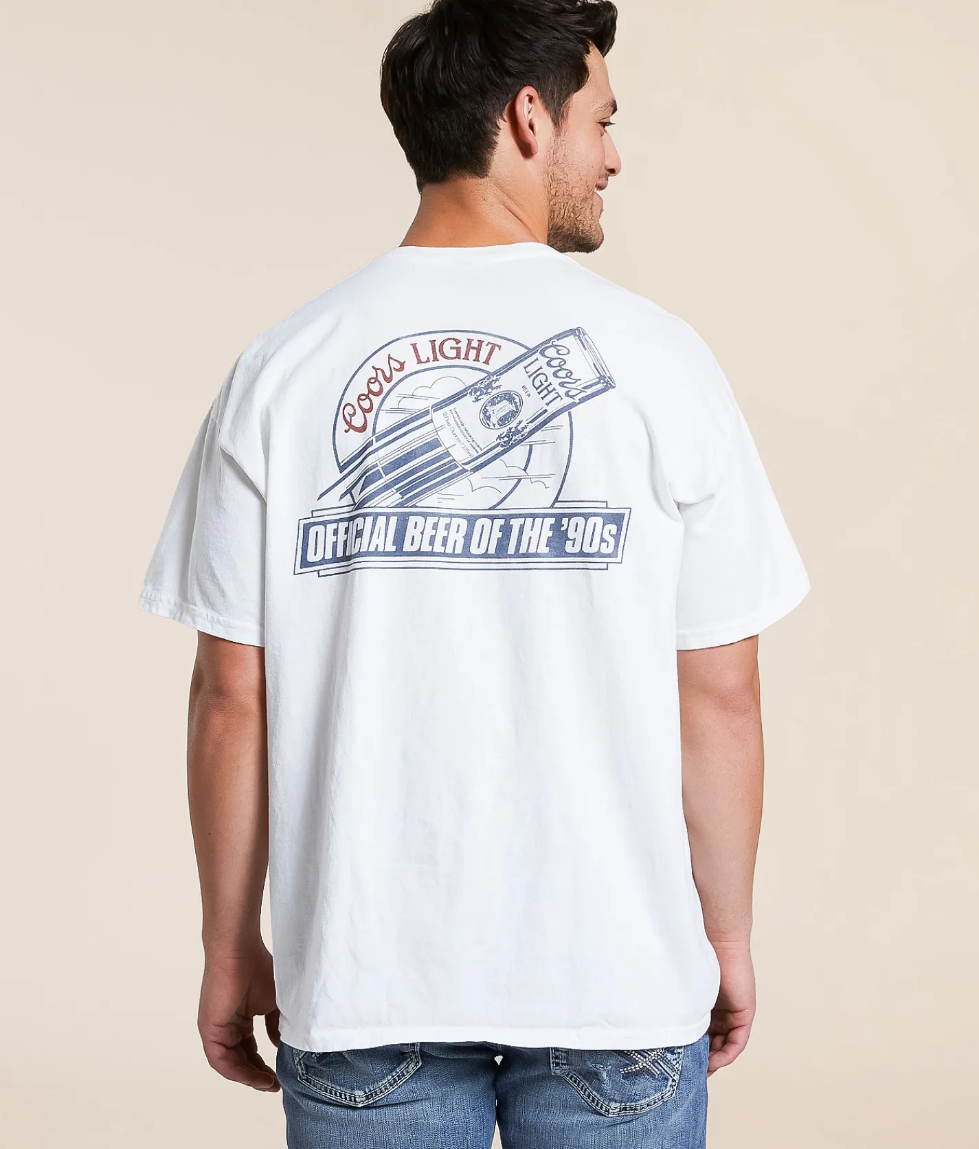 Tops|Graphic T-Shirts | Junkfood Coors Light Beer Of The 90's T-Shirt White