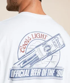 Tops|Graphic T-Shirts | Junkfood Coors Light Beer Of The 90's T-Shirt White