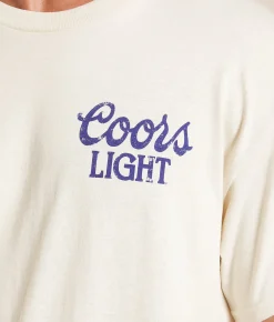 American Needle Coors Light Blue Red Label T-Shirt Cream Discount