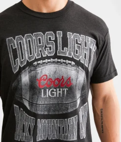 Graphic T-Shirts | Screen Stars Coors Light Football T-Shirt Pirate Black