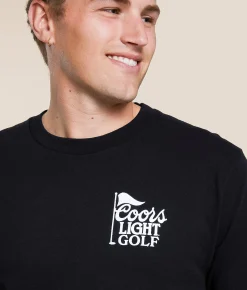 Graphic T-Shirts | Screen Stars Coors Light Golf 19th Hole T-Shirt Pirate Black