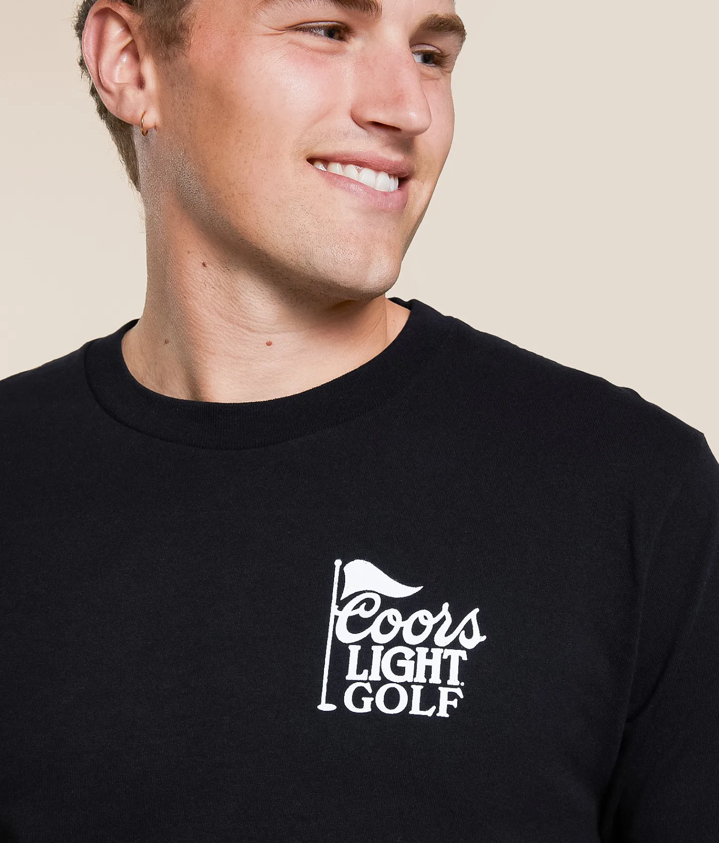 Graphic T-Shirts | Screen Stars Coors Light Golf 19th Hole T-Shirt Pirate Black