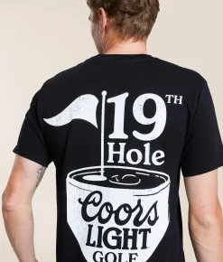 Graphic T-Shirts | Screen Stars Coors Light Golf 19th Hole T-Shirt Pirate Black