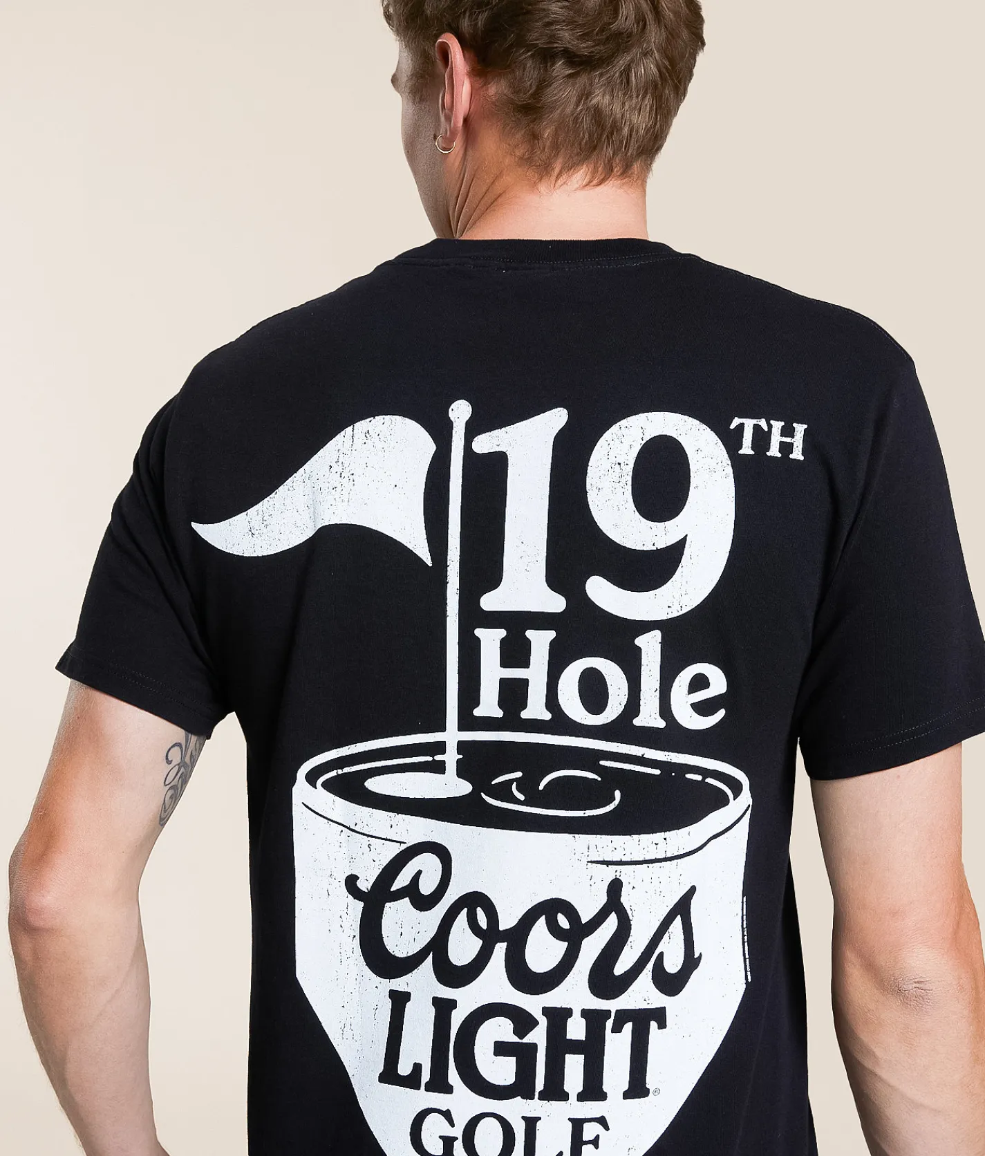 Graphic T-Shirts | Screen Stars Coors Light Golf 19th Hole T-Shirt Pirate Black