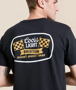 Brixton Coors Light Pit Stop T-Shirt Black Best