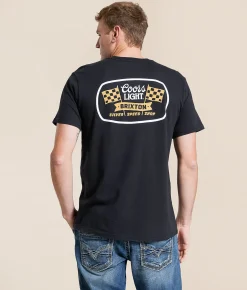 Brixton Coors Light Pit Stop T-Shirt Black Best
