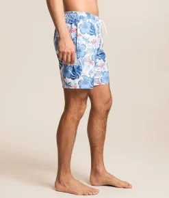 Bottoms|Swimwear | Valor Coors Light Tropical Stretch Swim Trunks Egret