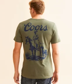 Graphic T-Shirts | Brew City Coors Lone Cowboy T-Shirt Military Green
