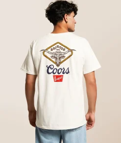 Tops|Graphic T-Shirts | Brixton Coors Longhorn T-Shirt White