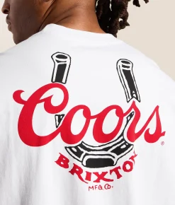 Tops|Graphic T-Shirts | Brixton Coors Luck Oversized T-Shirt White