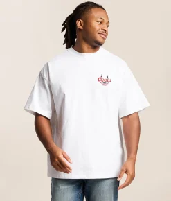 Tops|Graphic T-Shirts | Brixton Coors Luck Oversized T-Shirt White