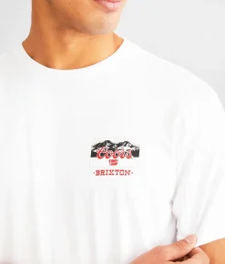 Brixton Coors Mirror T-Shirt White Red Sale