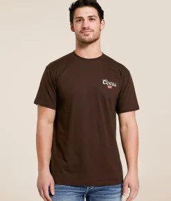 Changes Coors Mounted Cowboy T-Shirt Brown New