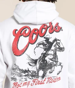 Tops | Changes Coors Not My First Rodeo Hooded Sweatshirt White