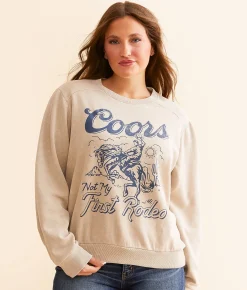 Tops | Changes Coors Not My First Rodeo Oversized Pullover Natural