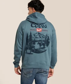 Tops | tee luv Coors Outdoor Cowboy Hooded Sweatshirt Indigo