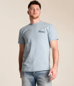 Tops|Graphic T-Shirts | tee luv Coors Outdoor Cowboy T-Shirt Arctic Blue Good Grey