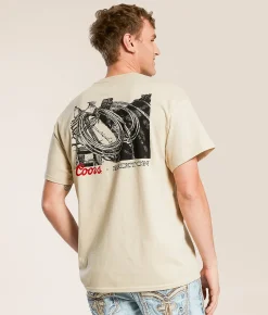 Tops|Graphic T-Shirts | Brixton Coors Range T-Shirt Sand