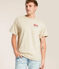 Tops|Graphic T-Shirts | Brixton Coors Range T-Shirt Sand
