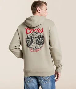 Tops | Brixton Coors Rocky Hooded Sweatshirt Cement