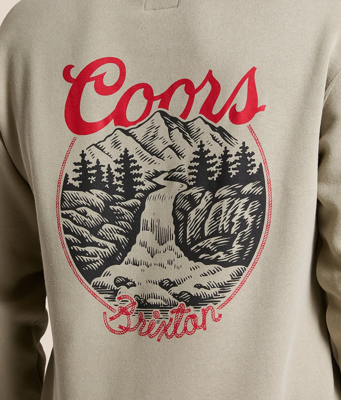 Tops | Brixton Coors Rocky Hooded Sweatshirt Cement