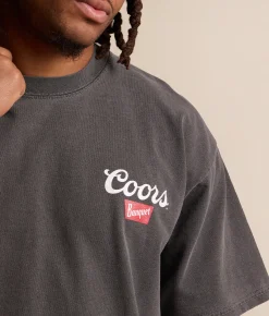 tee luv Coors Rodeo Cowboy T-Shirt Black Pigment Discount