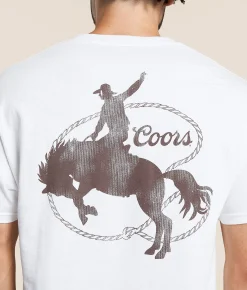 Graphic T-Shirts | tee luv Coors Rodeo Cowboy T-Shirt White