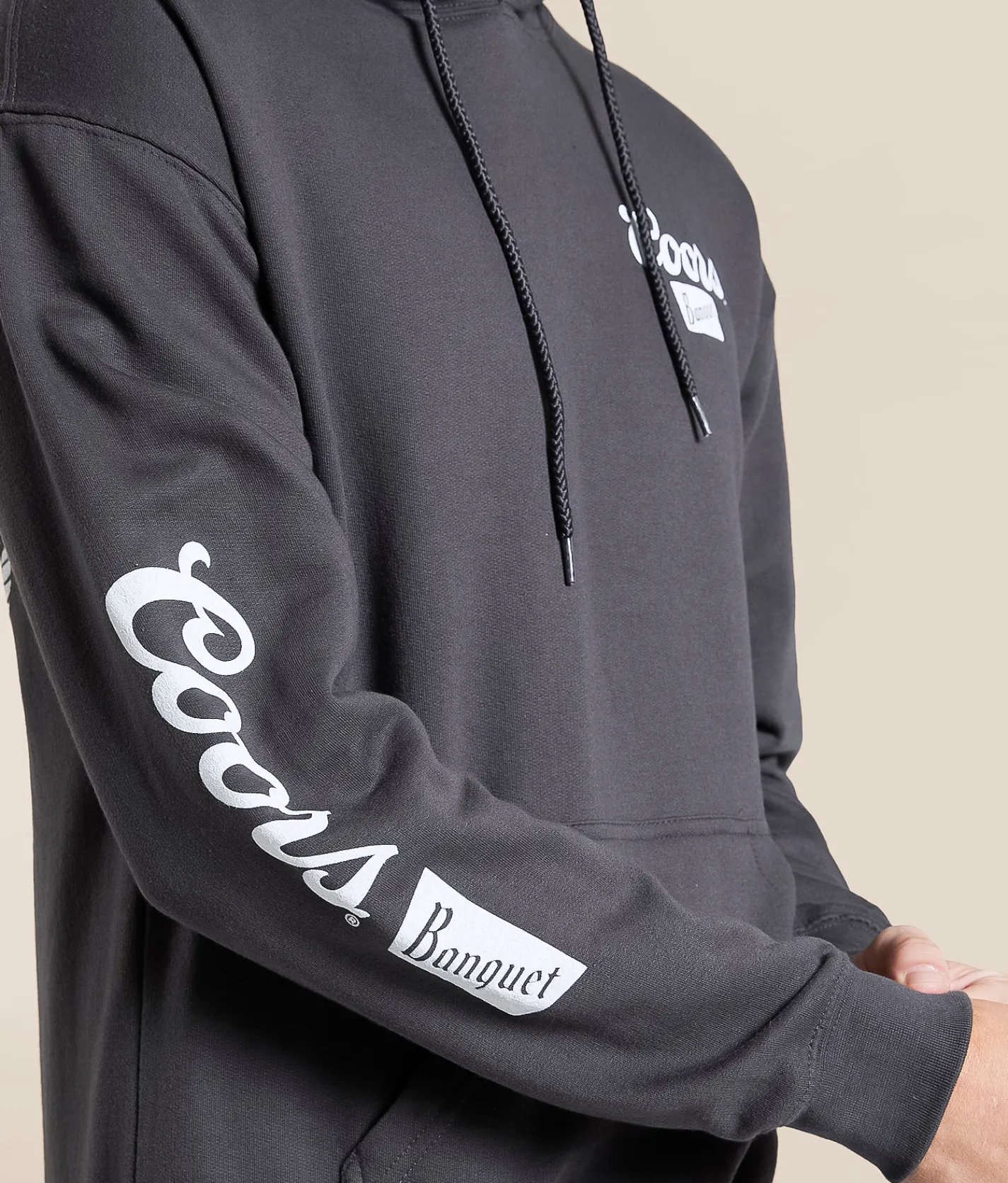 tee luv Coors Rodeo Hooded Sweatshirt Vintage Black Discount