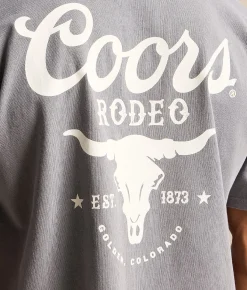 Tops|Graphic T-Shirts | tee luv Coors Rodeo Longhorn T-Shirt Storm Grey Pigment