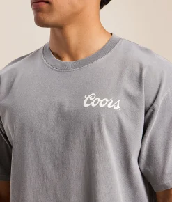 Tops|Graphic T-Shirts | tee luv Coors Rodeo Longhorn T-Shirt Storm Grey Pigment
